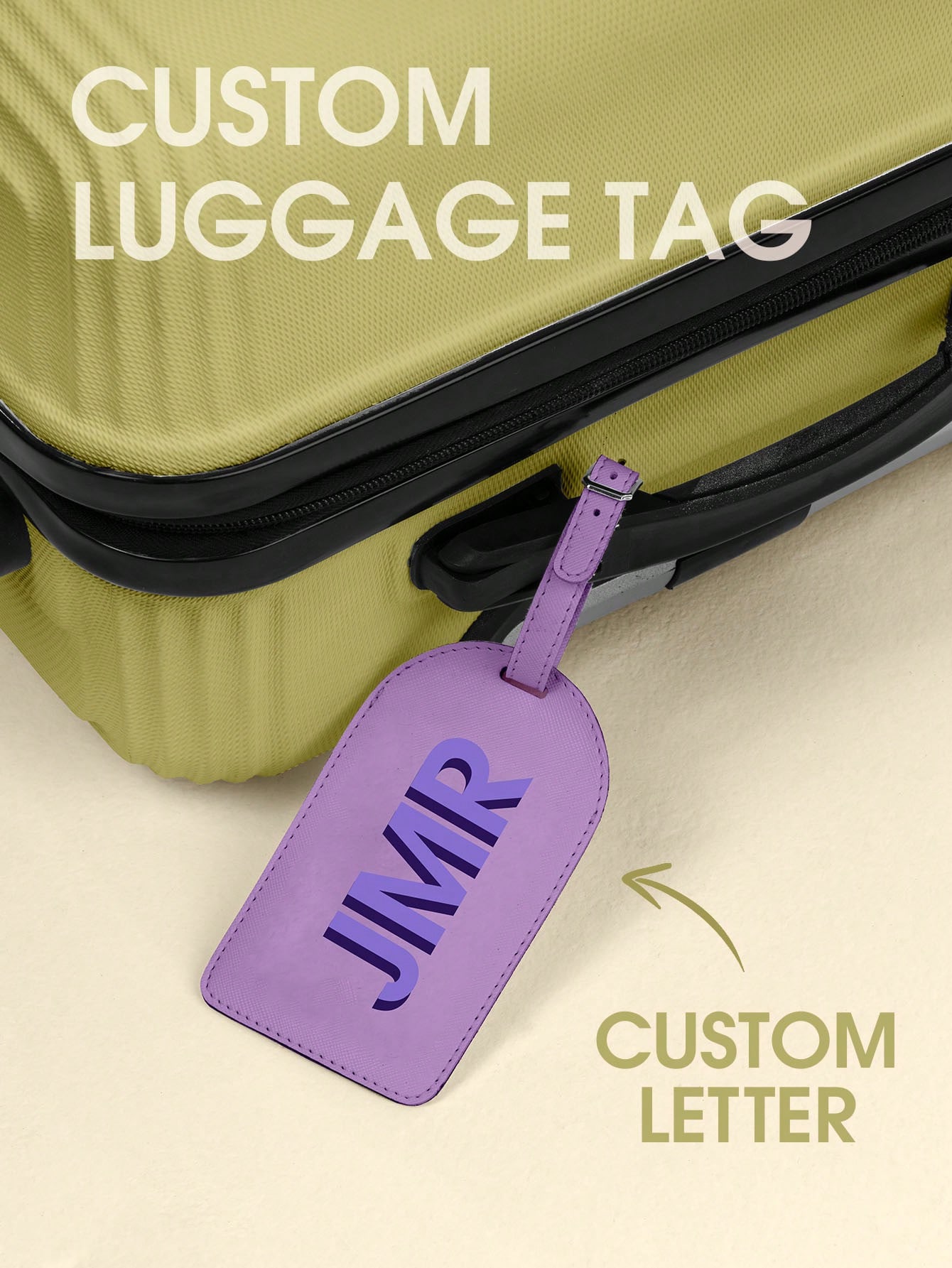 Travel Accessories Bag - Etiqueta de Bagagem Personalizada com Iniciais,