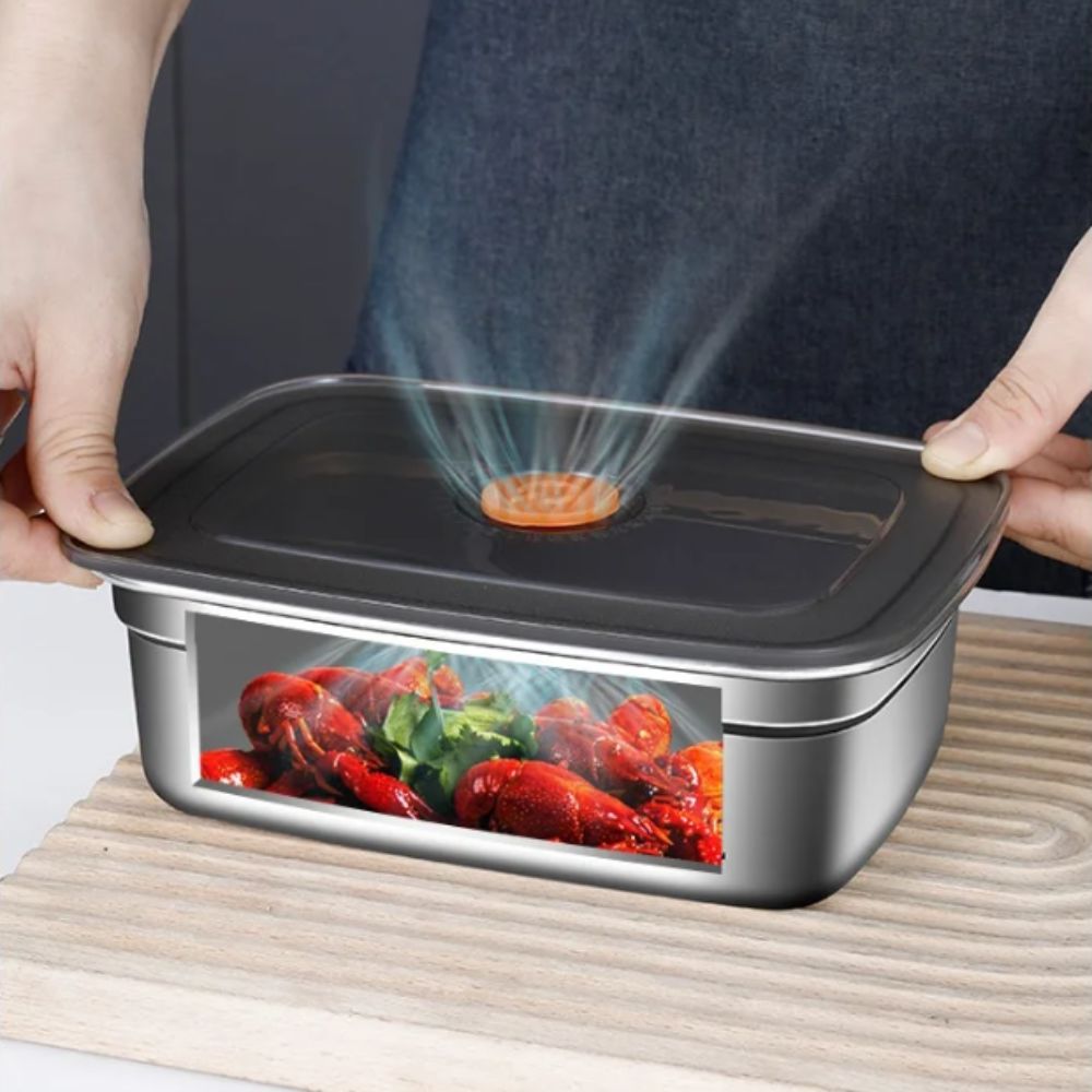 Travel Kitchen Accessories - Caixa de Preservação Portátil em Aço