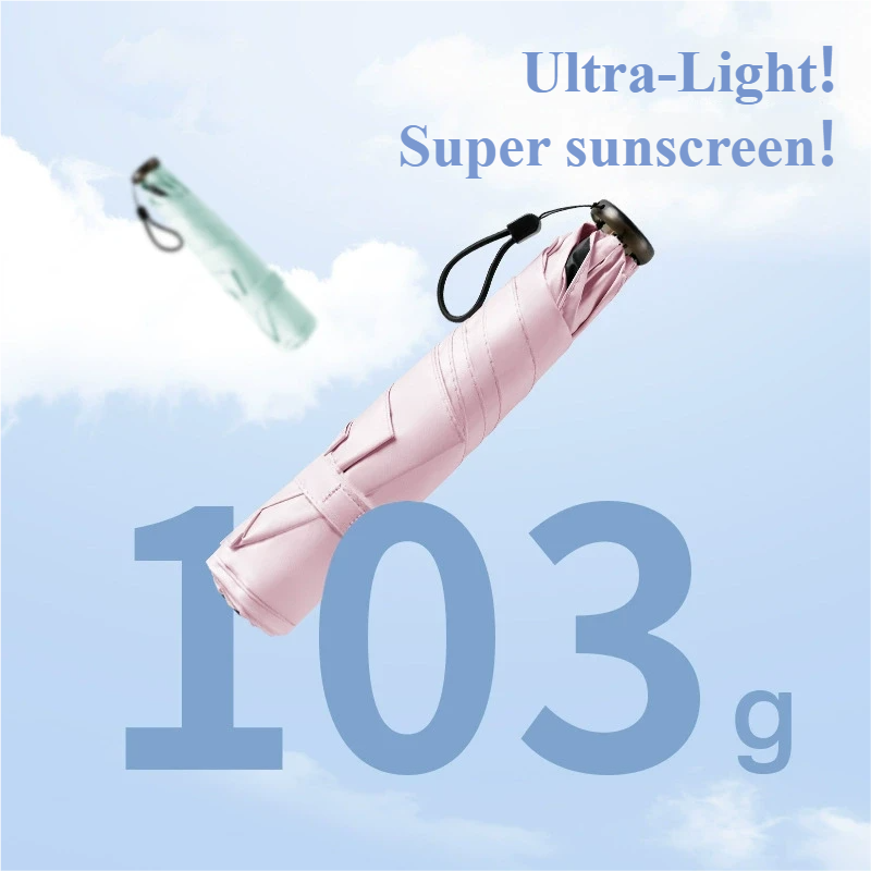 Travel Umbrella Compact - Guarda-chuva de Pluma Ultraleve Preto com