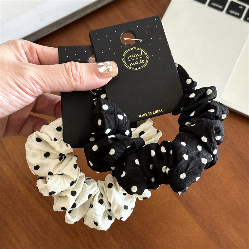 Travel Accessories To Gift - 11cm/14cm dot pano scrunchies feminino meninas