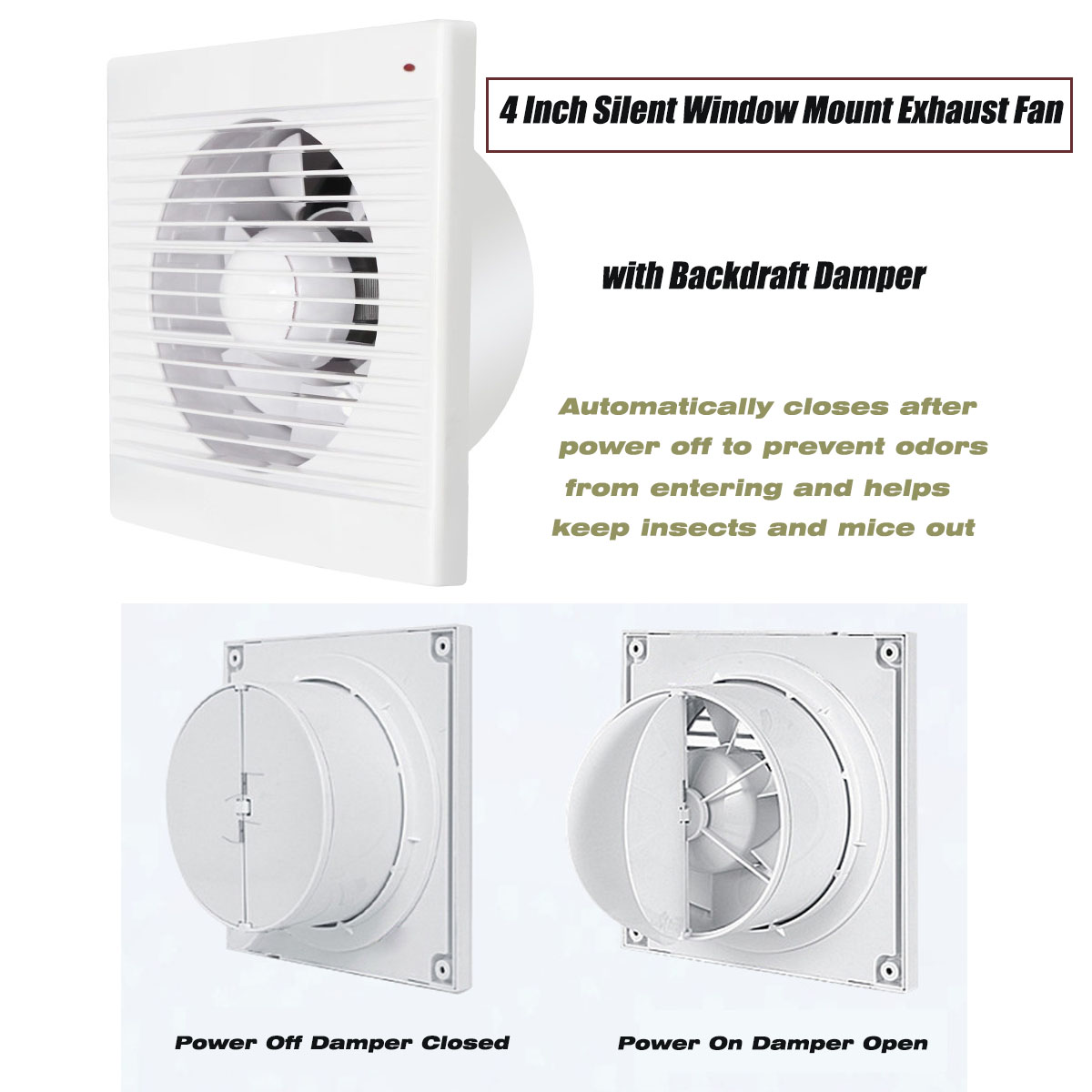 Travel Accessories Uk - Ventilador de Exaustão Silencioso de 4