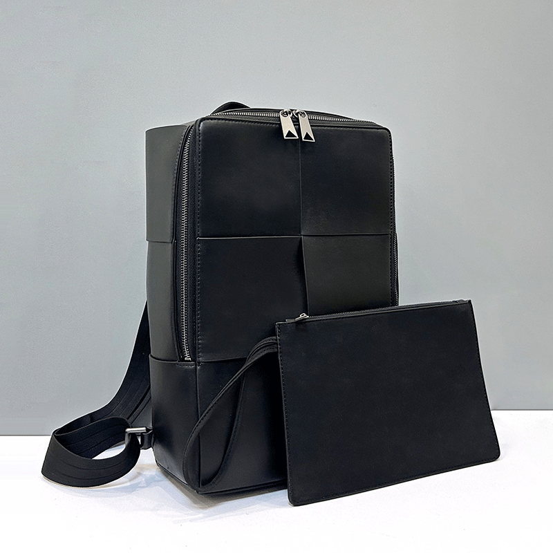 Travel Accessories Leather - Mochila de Couro Trançada de Grande