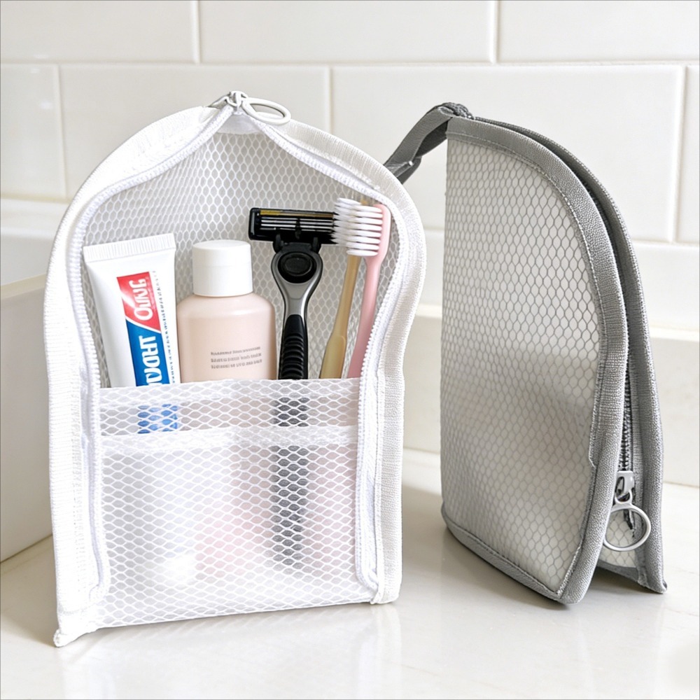 Travel Accessories Bag - Bolsa de higiene pessoal em malha