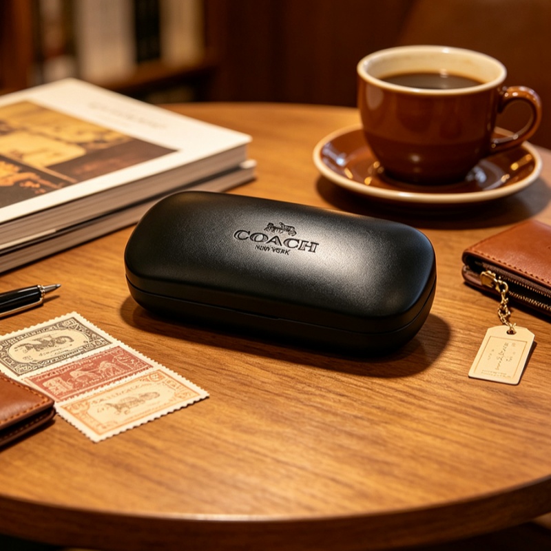 Travel Accessories Gifts For Men - COACH Estojo rígido preto para óculos,
