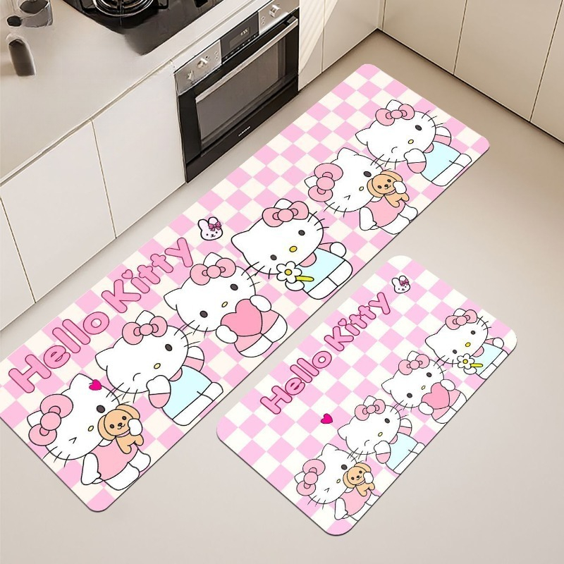 Tapete de Chão Kawaii Hello Ki - Travel Kitchen Accessories avaliação e preço