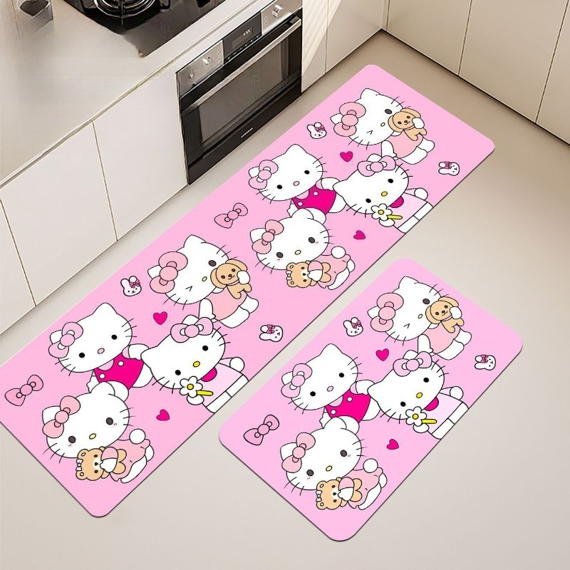 Tapete de Chão Kawaii Hello Ki - Travel Kitchen Accessories avaliação e preço