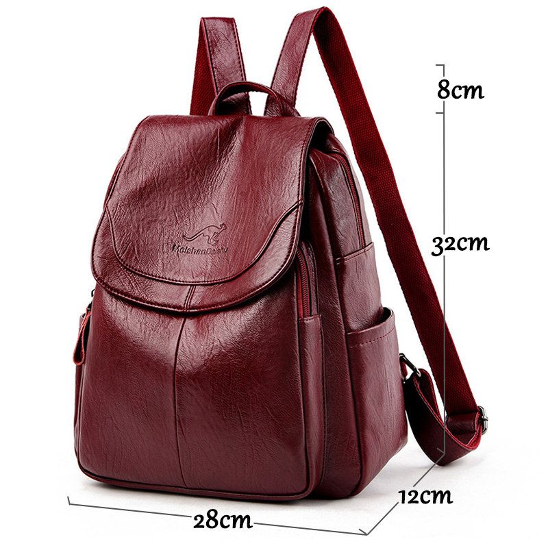 9 cores mulheres mochilas de c - Travel Accessories Leather avaliação e preço