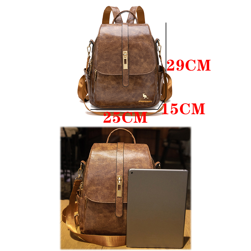 Mochila Vintage de couro macio - Travel Accessories Leather avaliação e preço