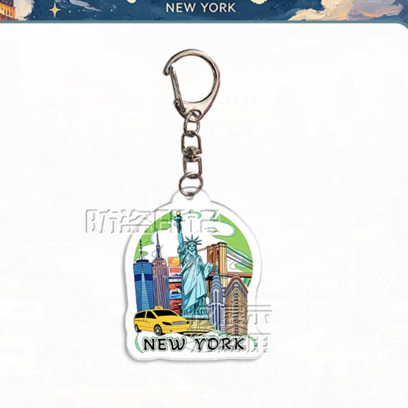 Chaveiro de Acrílico com Estam - Travel Accessories New York avaliação e preço