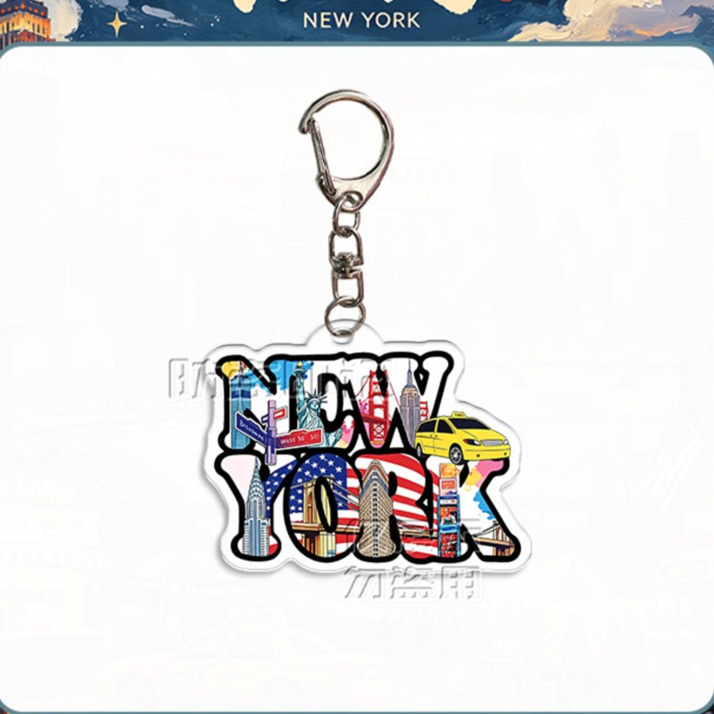 Chaveiro de Acrílico com Estam - Travel Accessories New York avaliação e preço