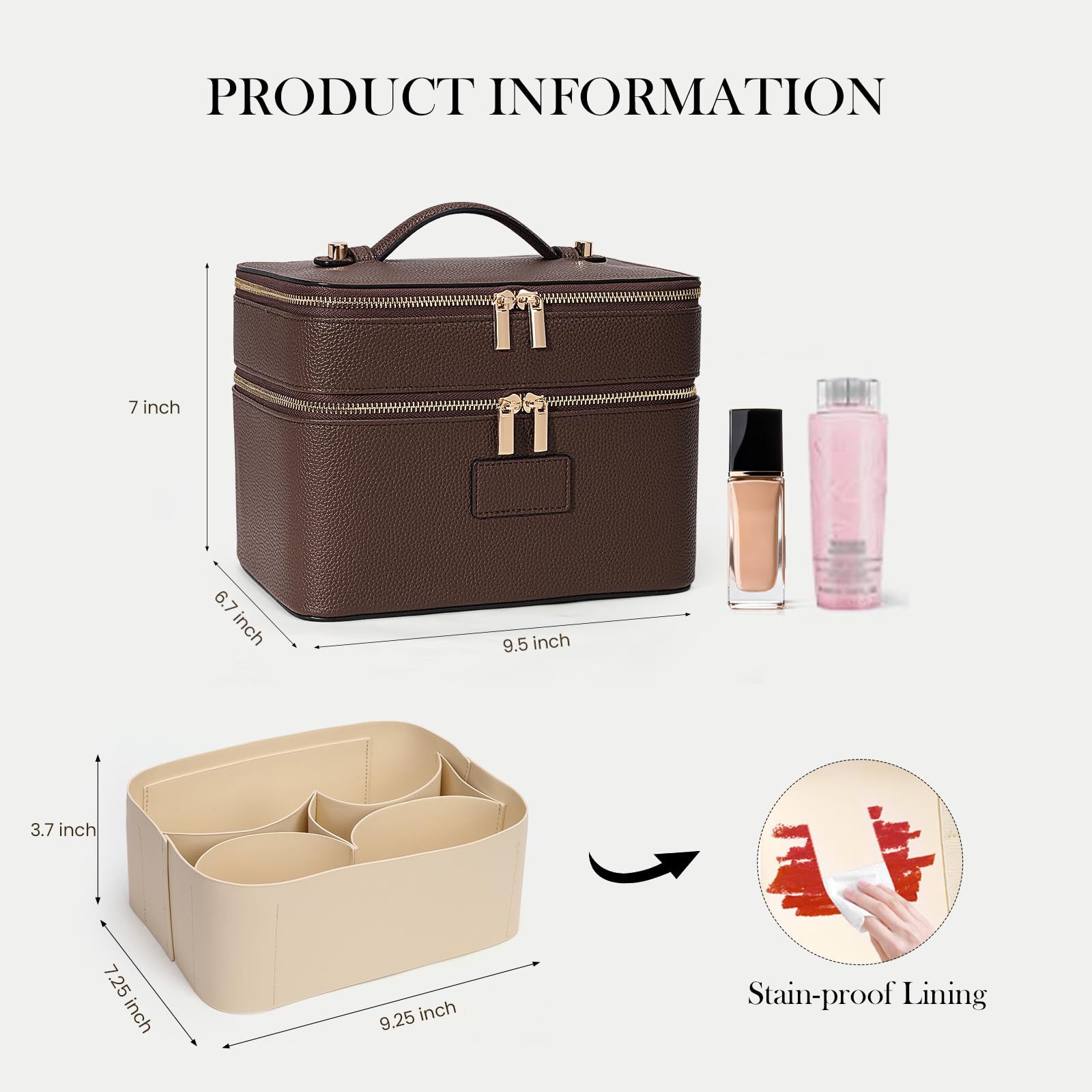 Bolsa de Cosméticos de Luxo de - Travel Accessories Leather avaliação e preço