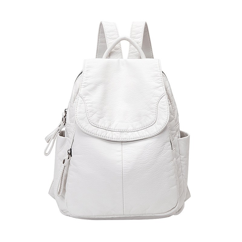 Mochila de couro branca lavada - Travel Accessories Leather avaliação e preço