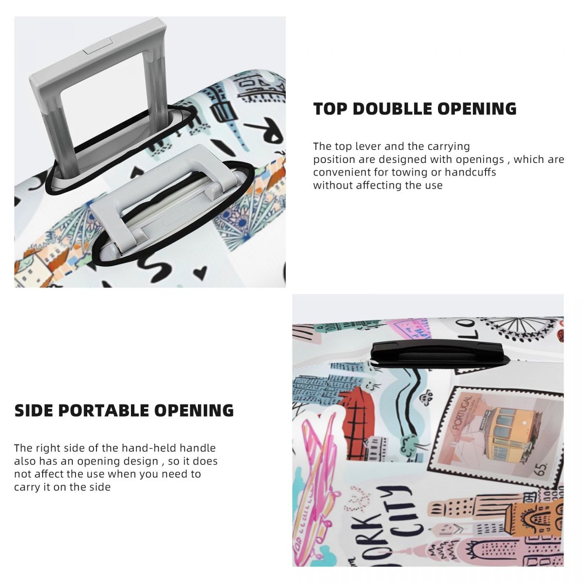 Impressões de viagem mala capa - Travel Accessories New York avaliação e preço