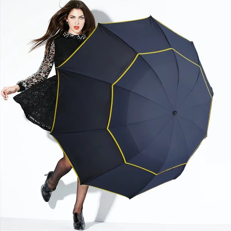Guarda-chuva duplo forte, resi - Travel Umbrella Compact avaliação e preço