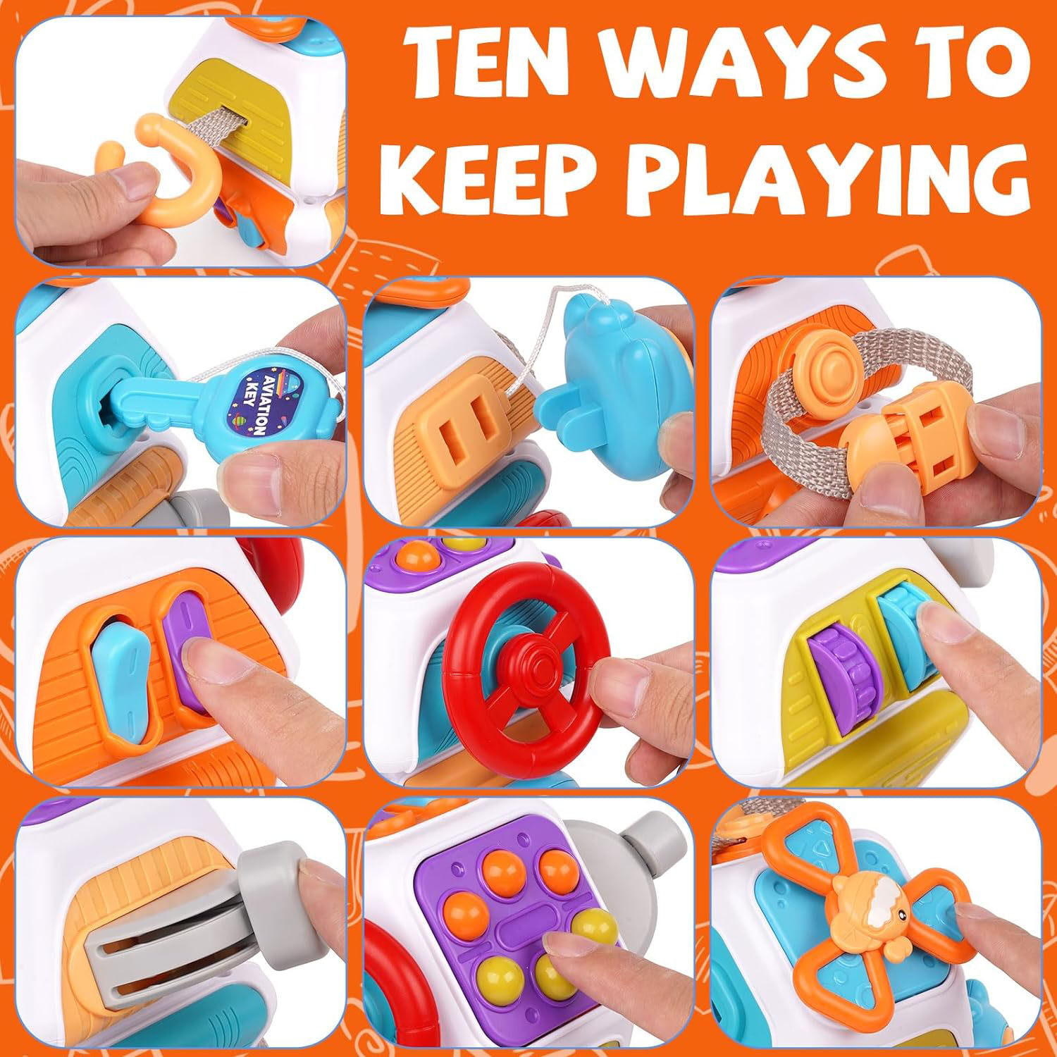 Bebê ocupado placa cubo montes - Travel Accessories For Toddlers avaliação e preço