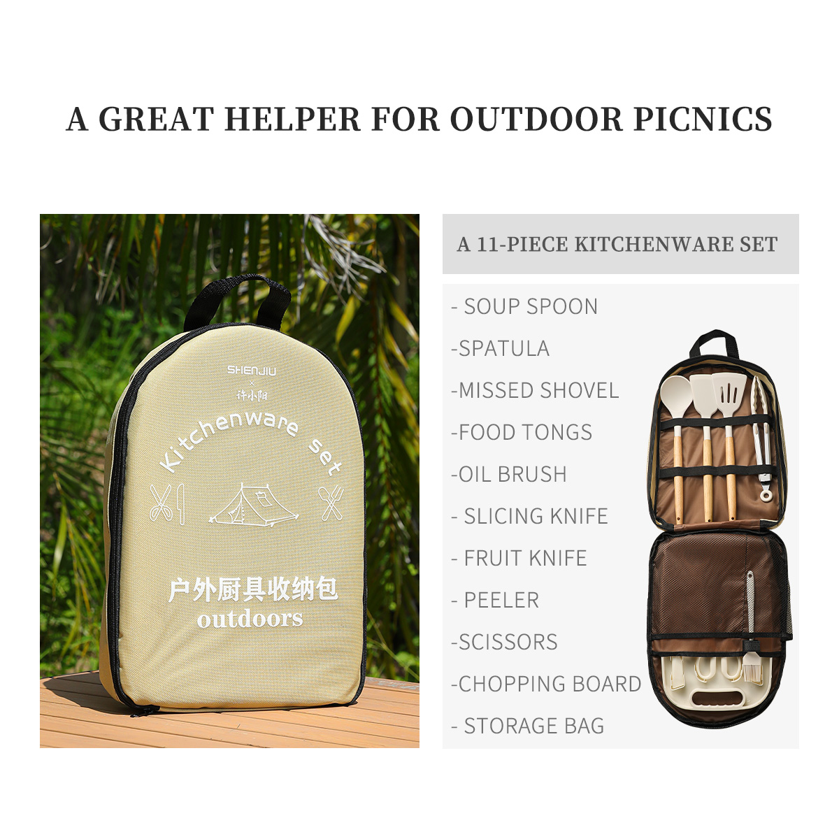 Conjunto de piquenique ao ar l - Travel Kitchen Accessories avaliação e preço