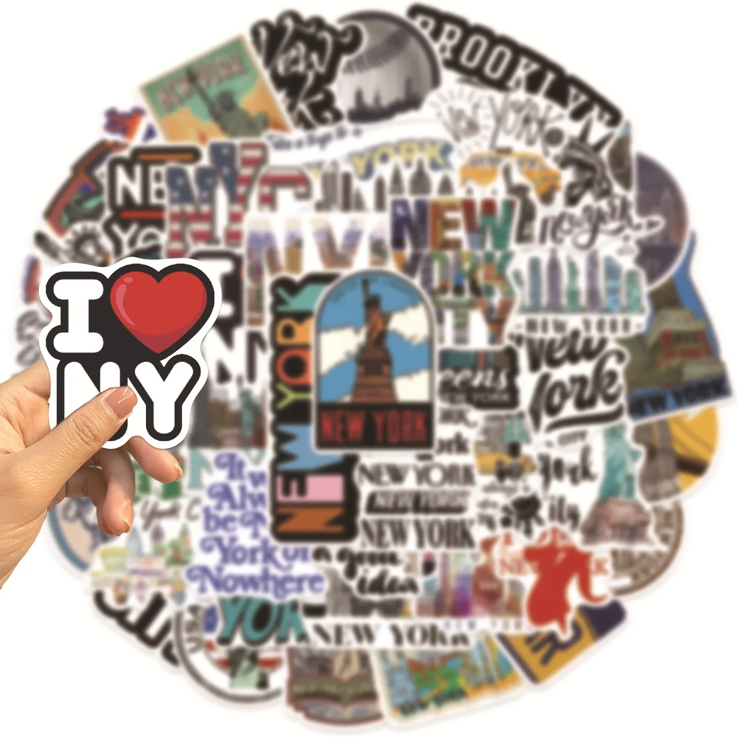 50/100 pçs bonito nova york ci - Travel Accessories New York avaliação e preço
