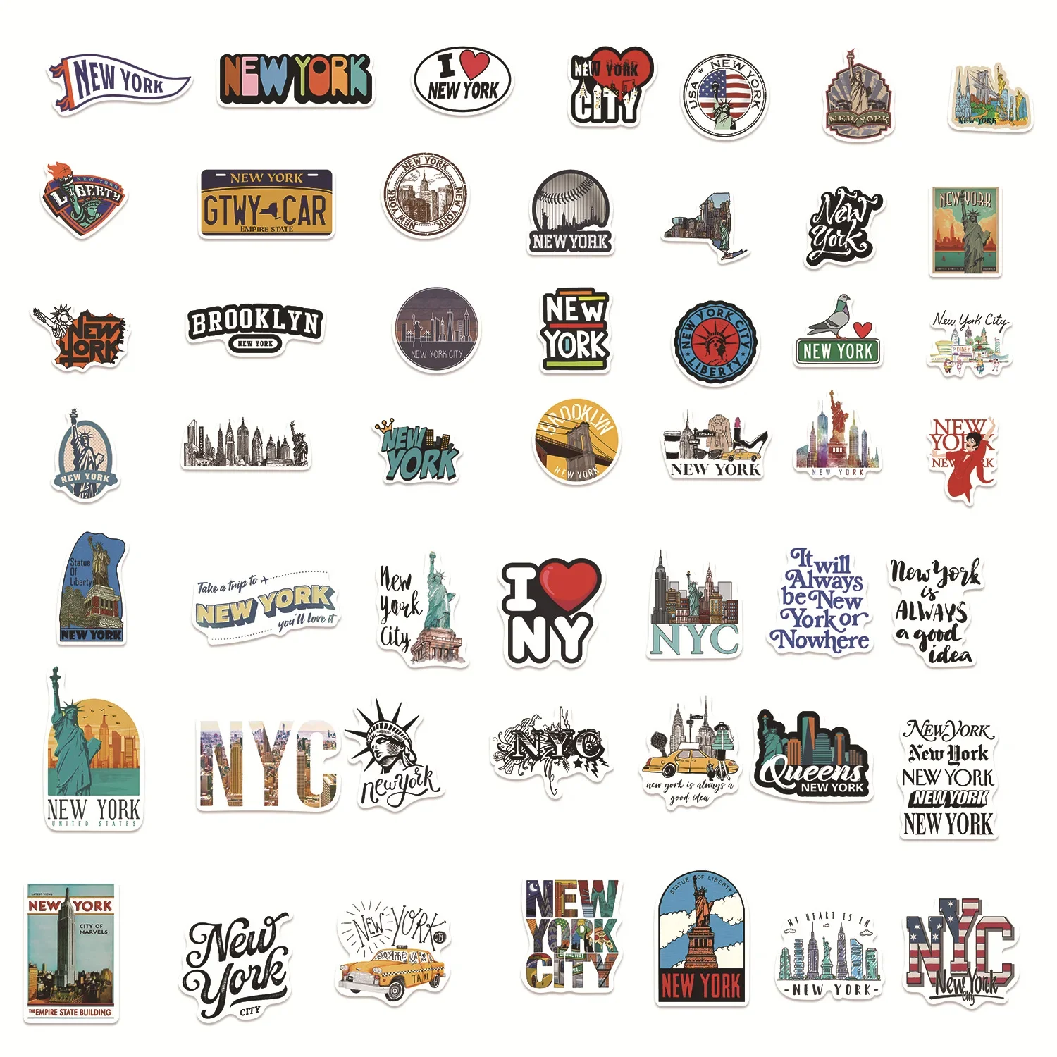 50/100 pçs bonito nova york ci - Travel Accessories New York avaliação e preço