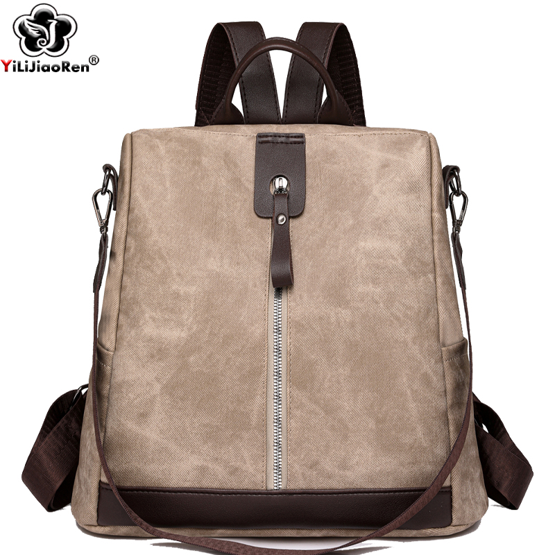Moda anti-roubo mochila femini - Travel Accessories Leather avaliação e preço