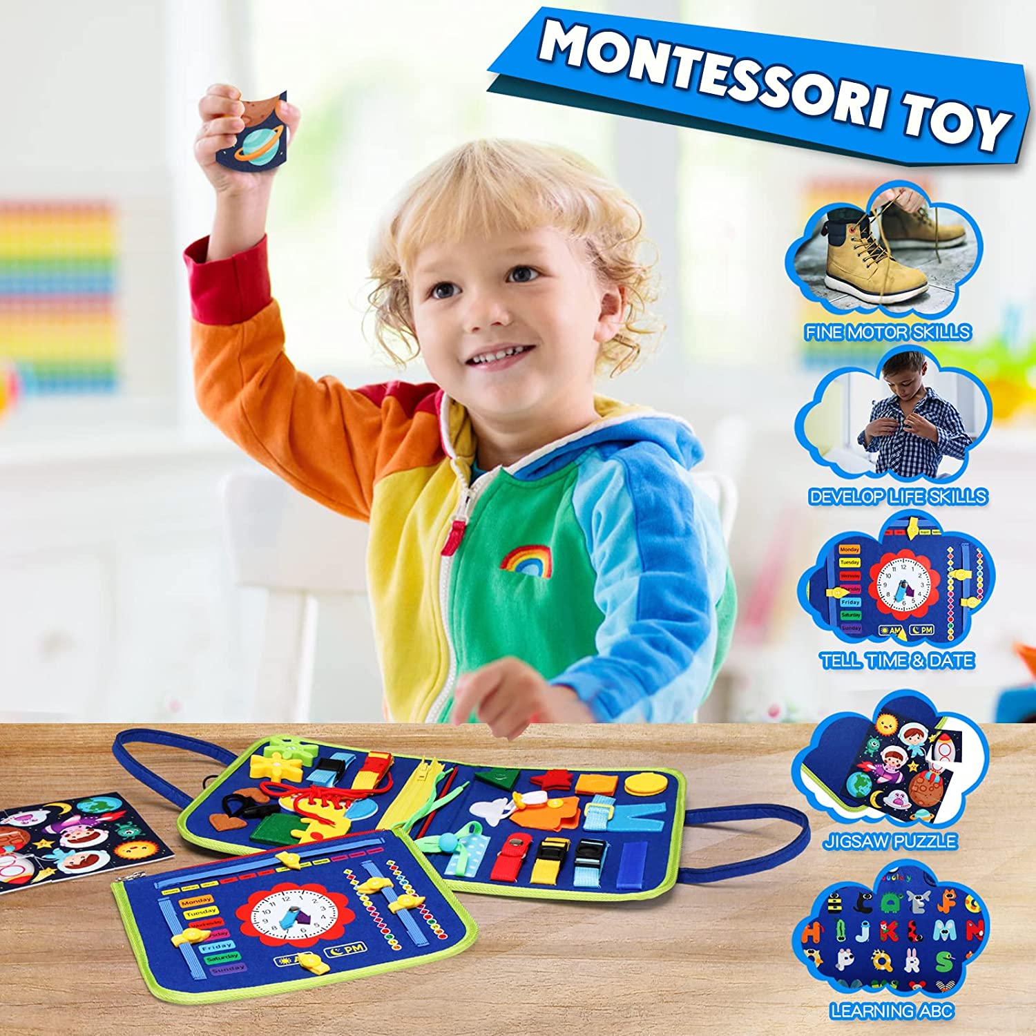 Placa ocupada montessori para  - Travel Accessories For Toddlers avaliação e preço