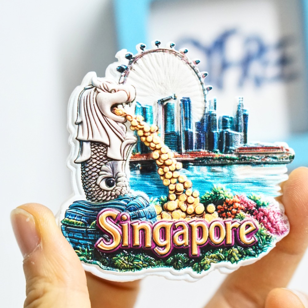 1pc singapura ímãs de geladeir - Travel Accessories Singapore avaliação e preço