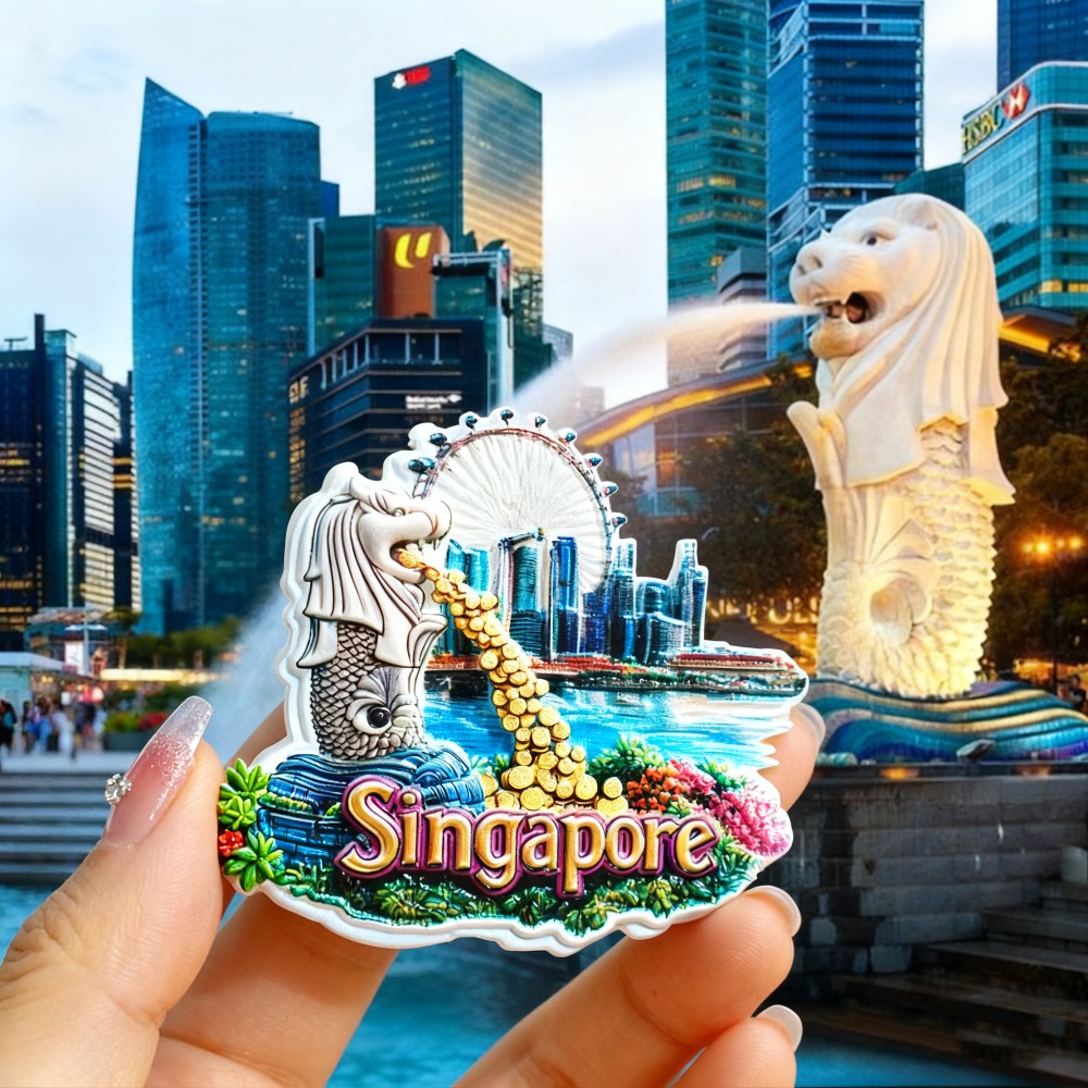 1pc singapura ímãs de geladeir - Travel Accessories Singapore avaliação e preço
